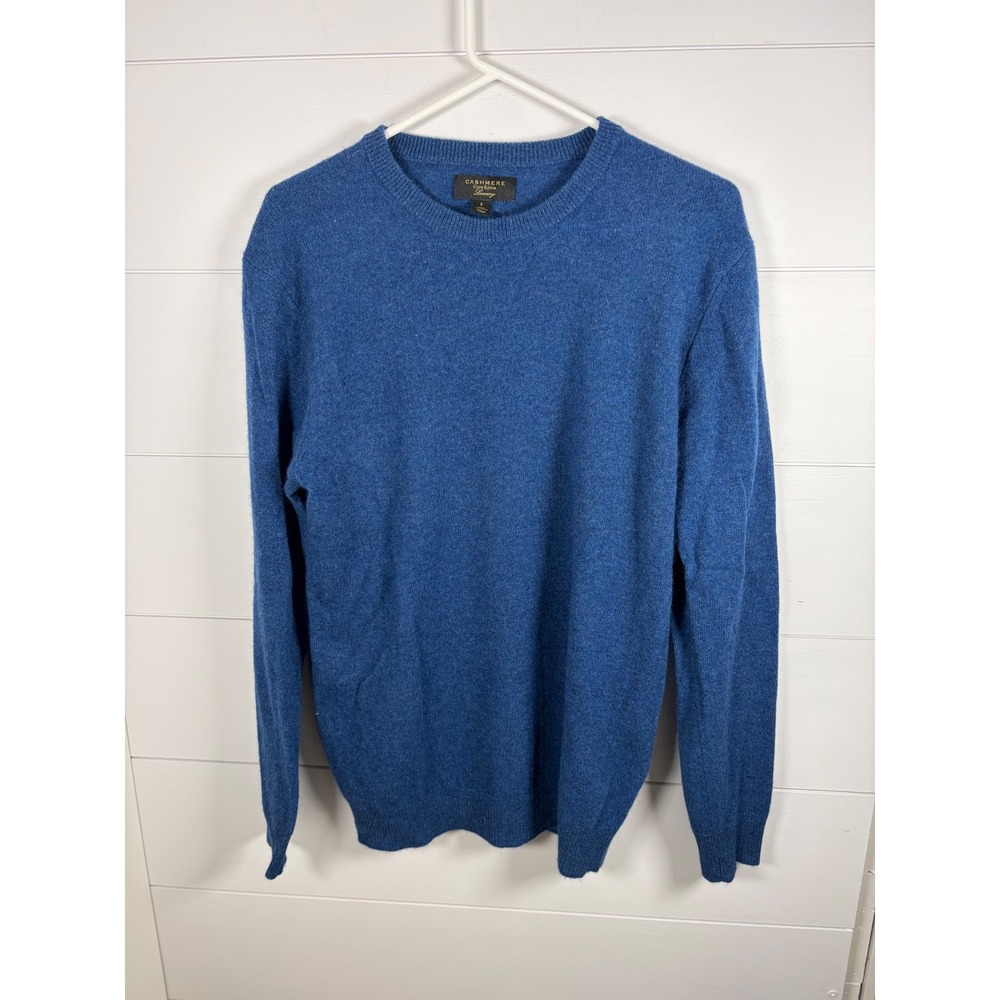 Club Room Luxury Cashmere Sweater Crewneck Blue Men S Classic Minimalist Preppy